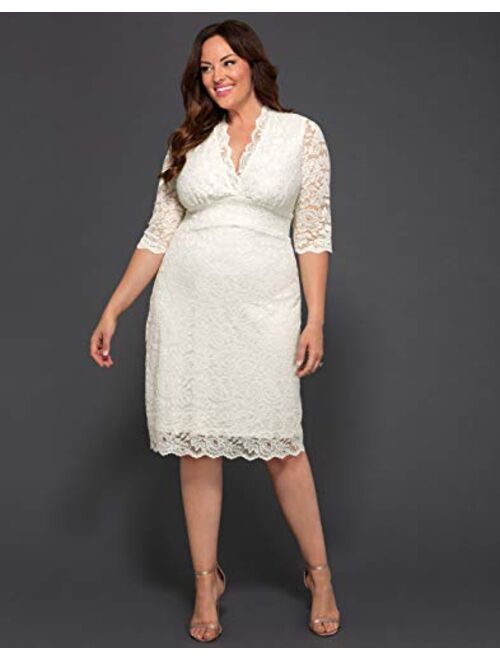 Kiyonna Women's Plus Size Luxe Lace Wedding Dress