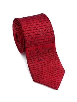 Josh Bach Men's Constitution of United States Silk Necktie, Made in USA