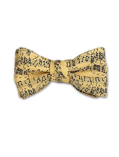 Josh Bach Men's Music by JS Bach Self-Tie Silk Bow Tie Cream, Made in USA