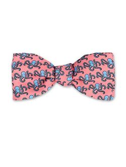 Josh Bach Men's Octopus Self Tie Silk Bow Tie in Pink, Made in USA