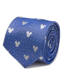 Mickey Mouse Blue Pin Dot Mens Tie
