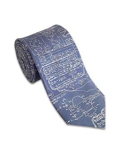Josh Bach Men's Physics, Engineering, Math Formula Silk Necktie Blue, Made in USA