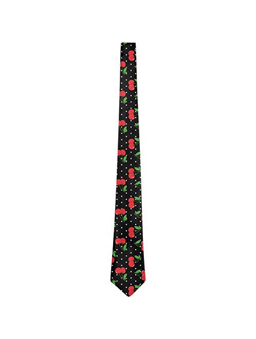 Fruit Cherry Cherries Repeat Pattern All Over Neck Tie