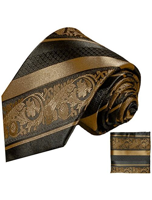 Classic Patterned Silk Tie Set by Paul Malone