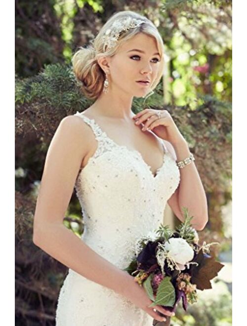 APXPF Women's Mermaid Lace Sleeveless Wedding Dress Bridal Gown