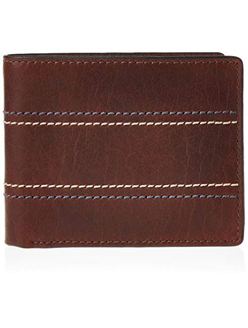 Fossil Men's Neel Leather Bifold Flip ID Wallet