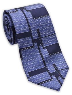 Josh Bach Men's Periodic Table/Science Silk Necktie Blue, Made in USA