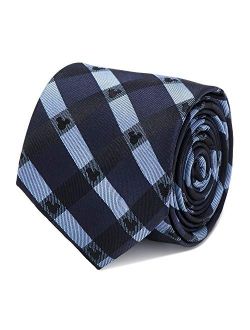 Disney Mickey Mouse Blue Plaid Mens Dress Tie