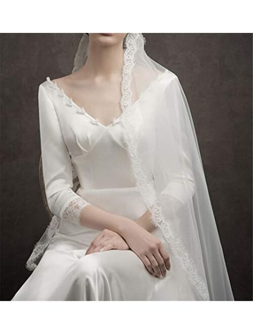 L-ELEGANT Wedding Dress, Europe and America Princess Sexy V-Neck Long Sleeve Retro Satin Slim Fit Bride Wedding Dress