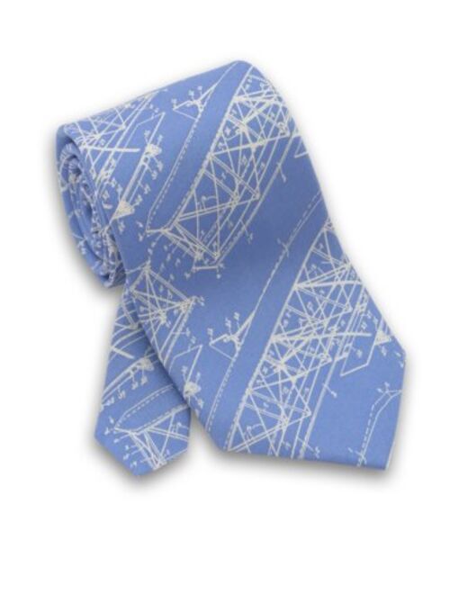 Josh Bach Men's Wright Brothers Blueprint Silk Necktie, Made in USA