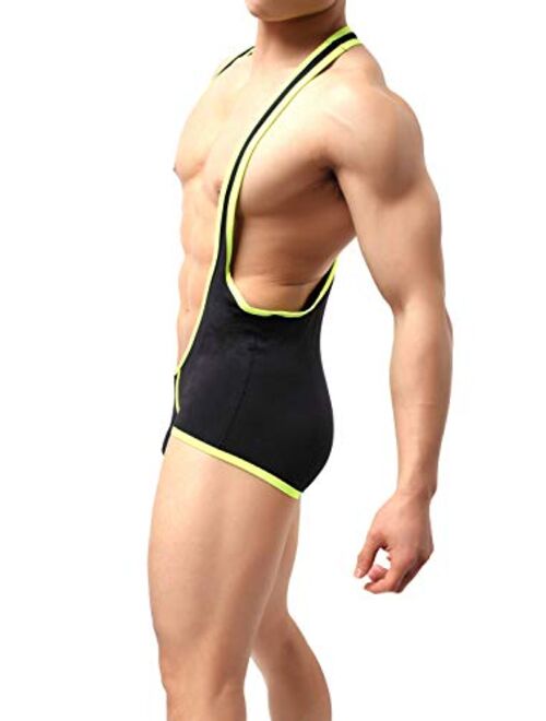 WOWHOMME Shapewear Tops Tank Bodysuit Leotard Swimwear Men's All-in-one body Underwear