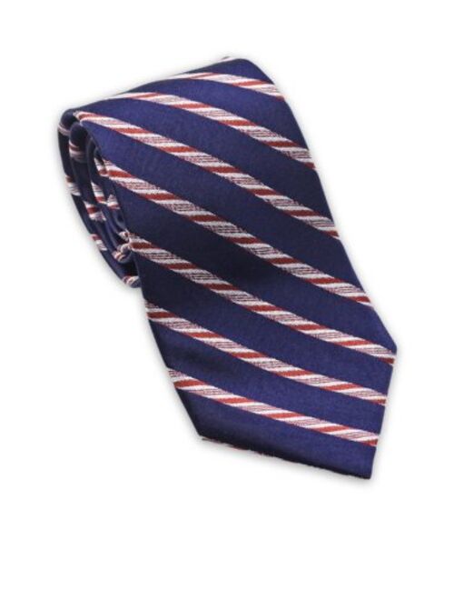 Josh Bach Men's Candy Cane Christmas Holiday Silk Necktie, Made in USA