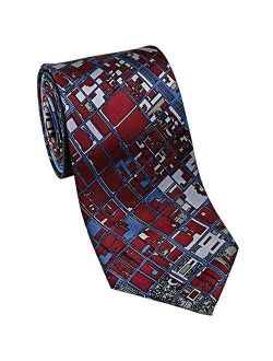 Josh Bach Men's CIVITAS Map of Philadelphia Silk Necktie, Made in USA