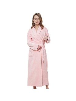 LZJDS Oversize Men's Women's Bathrobes for Couples Four Seasons General Cotton Towels Long Autumn and Winter Robe Thickened Bathrobe Nightgowns Robes Pyjamas,Light Gray b