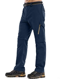 Mens Hiking Pants Convertible Zip Off Quick Dry Lightweight Outdoor Travel Safari Fish Pants