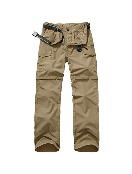 Mens Hiking Pants Convertible Quick Dry Lightweight Zip Off Outdoor Fishing Travel Safari Work Cargo Trousers