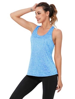 VIISHOW Yoga Tank Tops for Women Sleeveless Workout Tank Tops Mesh Back Tops Racerback Muscle Tank Tops