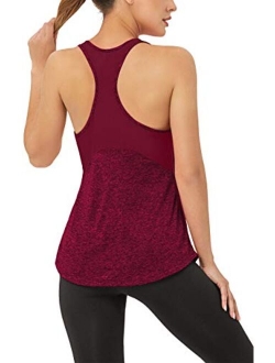 VIISHOW Yoga Tank Tops for Women Sleeveless Workout Tank Tops Mesh Back Tops Racerback Muscle Tank Tops