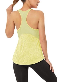 VIISHOW Yoga Tank Tops for Women Sleeveless Workout Tank Tops Mesh Back Tops Racerback Muscle Tank Tops