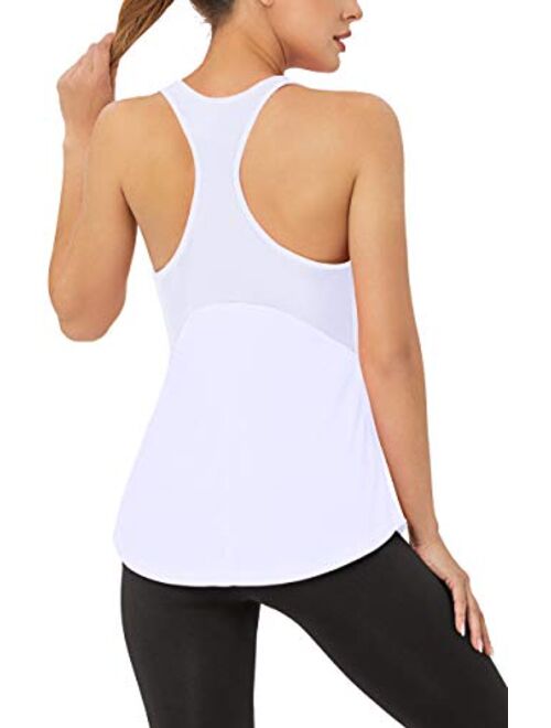 VIISHOW Yoga Tank Tops for Women Sleeveless Workout Tank Tops Mesh Back Tops Racerback Muscle Tank Tops