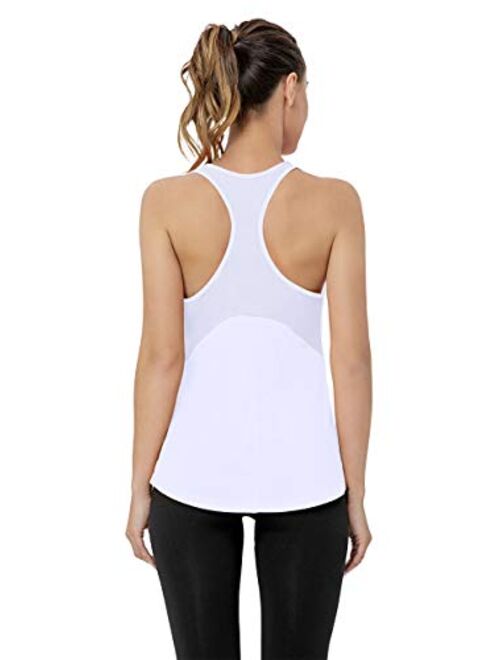 VIISHOW Yoga Tank Tops for Women Sleeveless Workout Tank Tops Mesh Back Tops Racerback Muscle Tank Tops