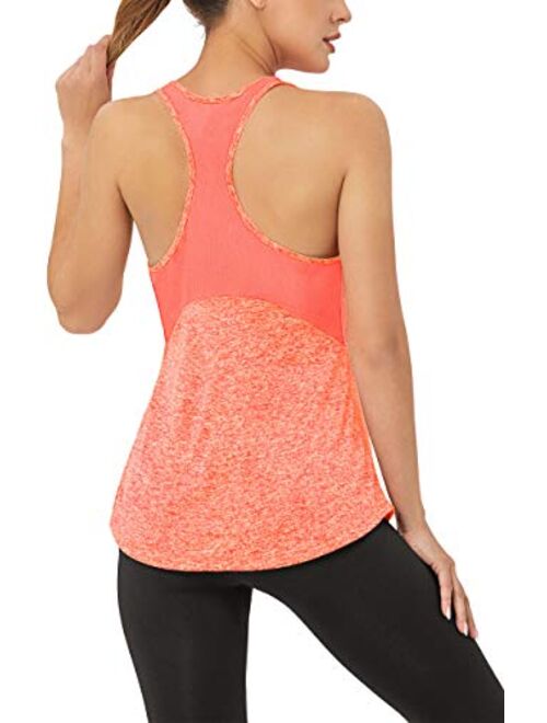 VIISHOW Yoga Tank Tops for Women Sleeveless Workout Tank Tops Mesh Back Tops Racerback Muscle Tank Tops