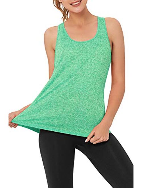 VIISHOW Yoga Tank Tops for Women Sleeveless Workout Tank Tops Mesh Back Tops Racerback Muscle Tank Tops