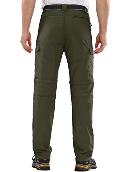 Mens Hiking Pants Quick Dry Lightweight Fishing Pants Convertible Zip Off Cargo Work Pants Trousers