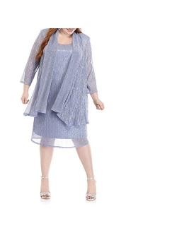 Women's Plus Size Shimmer Jacket Dress