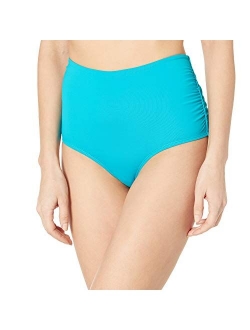 Women's High Waist to Fold Over Shirred Bikini Bottom Swimsuit