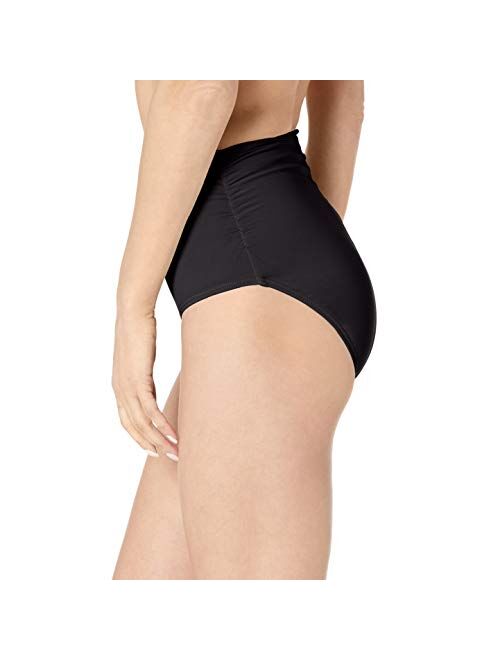 Anne Cole Women's High Waist to Fold Over Shirred Bikini Bottom Swimsuit