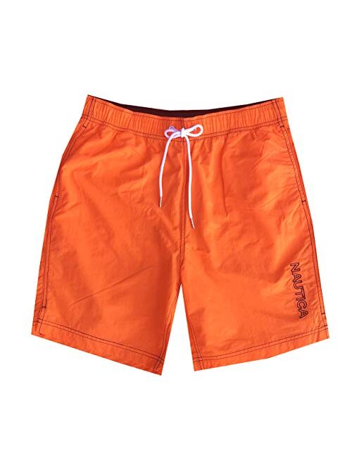 Nautica Mens Quick-Dry Logo Swim Trunk Shorts