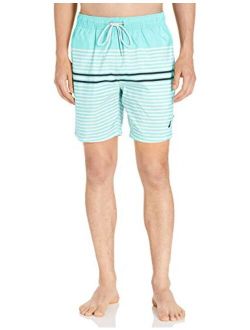 Men's Quick Dry Varigated Stripe Series Swim Trunk