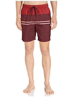 Men's Quick Dry Varigated Stripe Series Swim Trunk