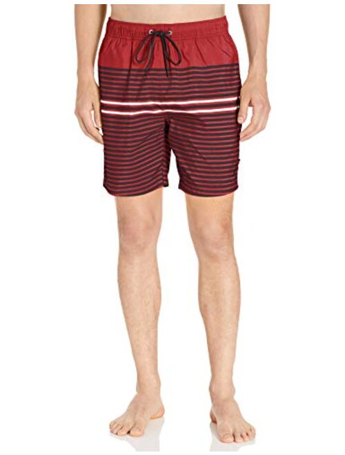 Nautica Men's Quick Dry Varigated Stripe Series Swim Trunk