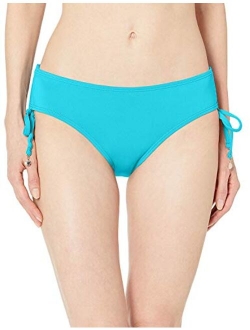 Women's Alex Solid Side Tie Adjustable Bikini Swim Bottom