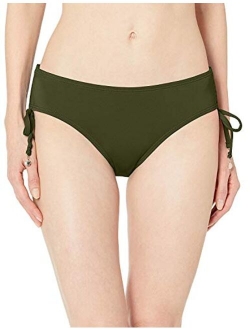 Women's Alex Solid Side Tie Adjustable Bikini Swim Bottom