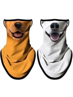 NTBOKW Gaiters Face Mask with Ear Loops Bandana Face Mask Neck Gaiter Men Women