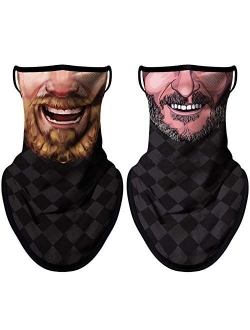 NTBOKW Gaiters Face Mask with Ear Loops Bandana Face Mask Neck Gaiter Men Women