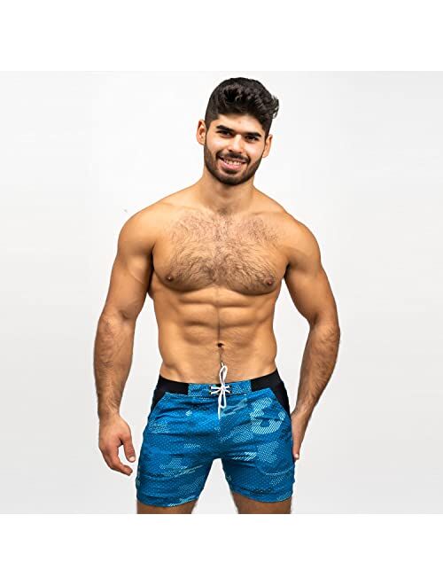 Taddlee Men Swimwear Swimsuits Swim Boxer Bikini Surfing Board Trunk Camo Shorts