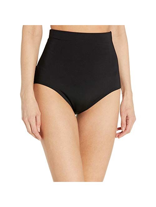 Anne Cole Women's Color Blast Solids Super High Waist Shape Control Bikini Bottom