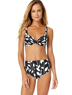 Women's Over The Shoulder Underwire Twist Sexy Bikini Swim Top