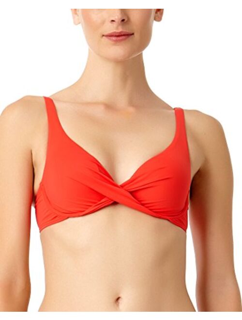 Anne Cole Women's Over The Shoulder Underwire Twist Sexy Bikini Swim Top