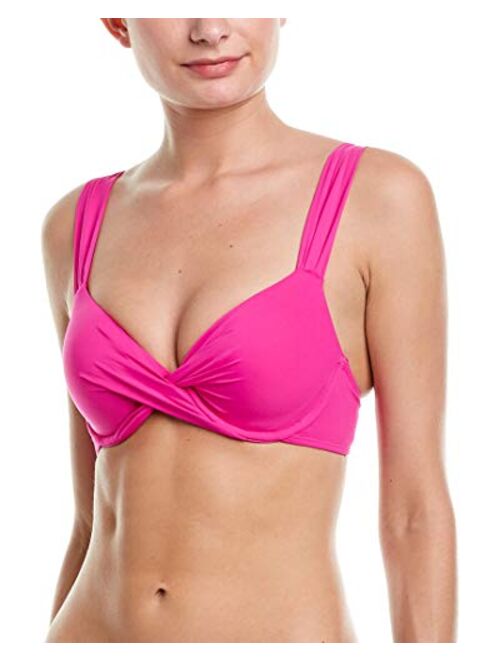 Anne Cole Women's Over The Shoulder Underwire Twist Sexy Bikini Swim Top