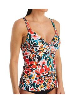 Women's Twist Front Underwire Cup Sized Tankini Swim Top