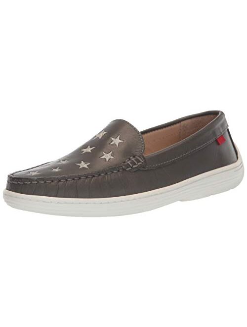 MARC JOSEPH NEW YORK Unisex-Child Leather Driver with Gold Star Detail Loafer