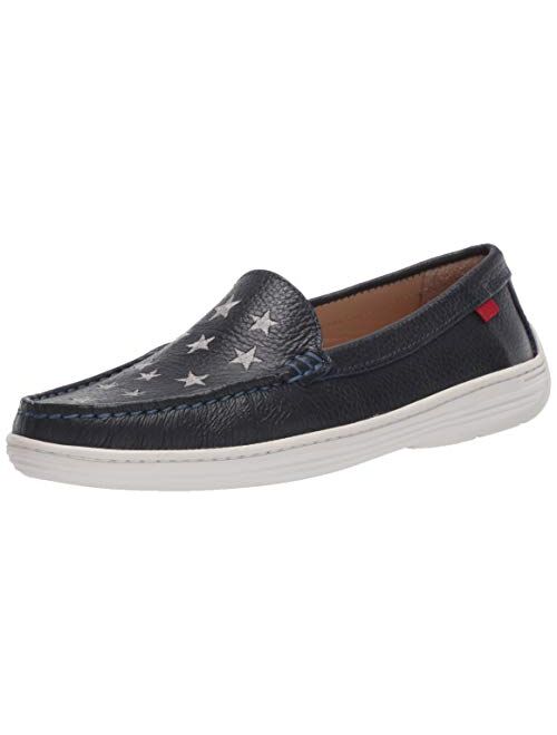 MARC JOSEPH NEW YORK Unisex-Child Leather Driver with Gold Star Detail Loafer