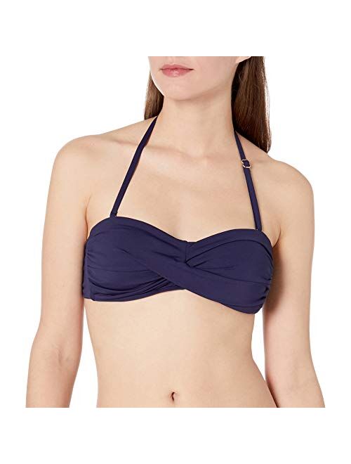 Anne Cole Women's Solid Twist Bandeau Bikini Swim Top