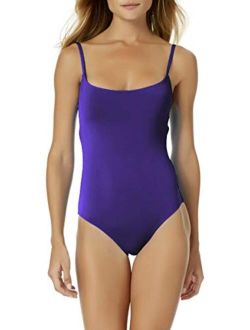 Classic Moderate Leg Maillot One Piece Swimsuit