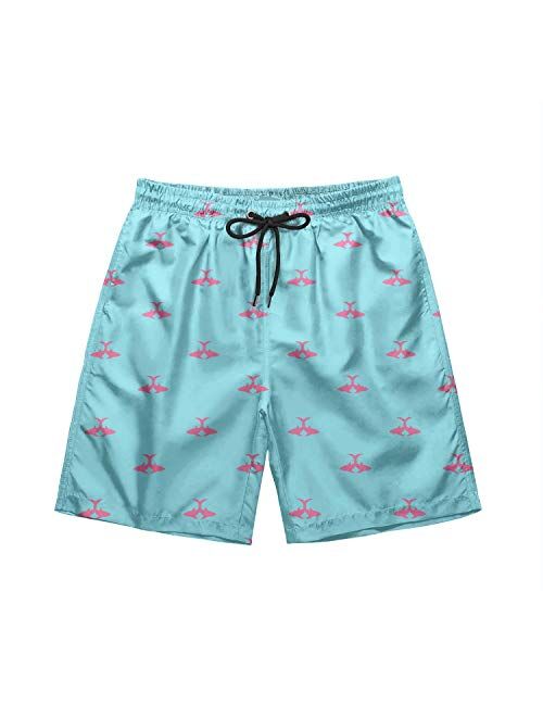 Mens Swim Trunks Short Quick-Dry Swimming Trunks with Mesh Lining Fashion Trend Turnks